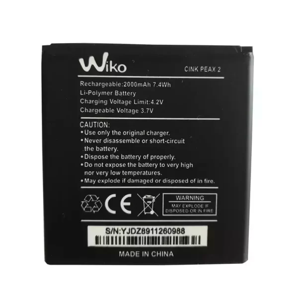 Baterija za mobilnega telefona za Wiko Cink Peax 2