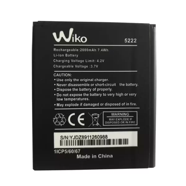 Baterija za mobilnega telefona za Wiko 5222