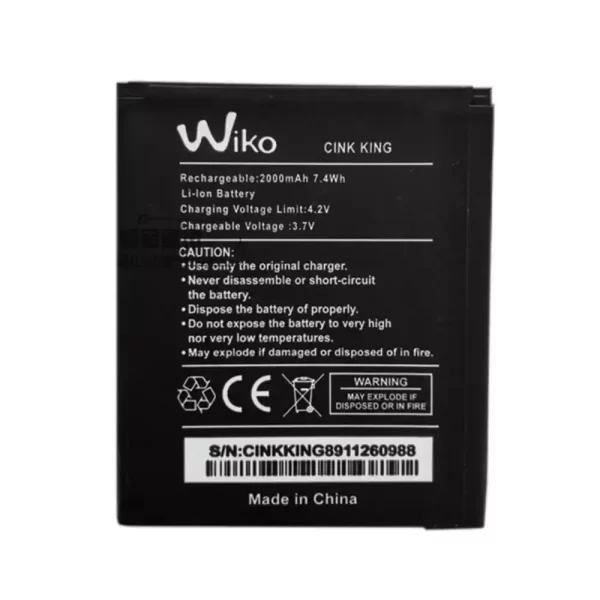 Baterija za mobilnega telefona za Wiko CINK KING
