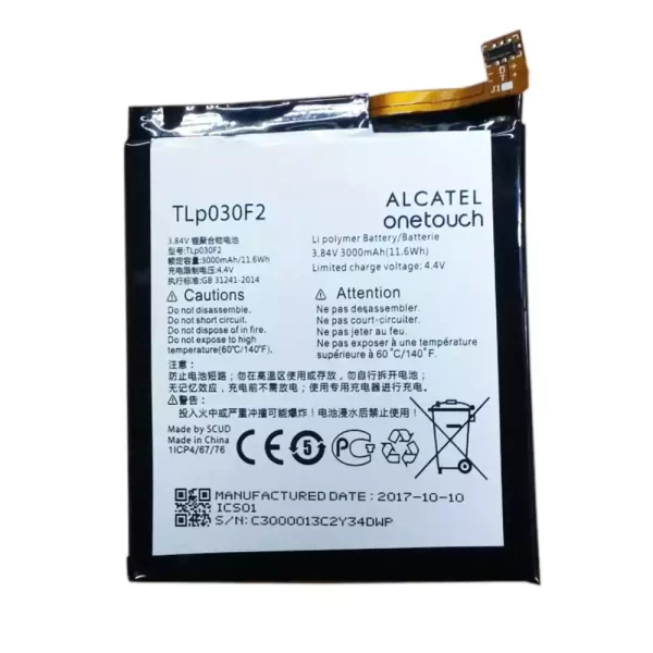 Baterija za mobilnega telefona TLP030F2 za Alcatel