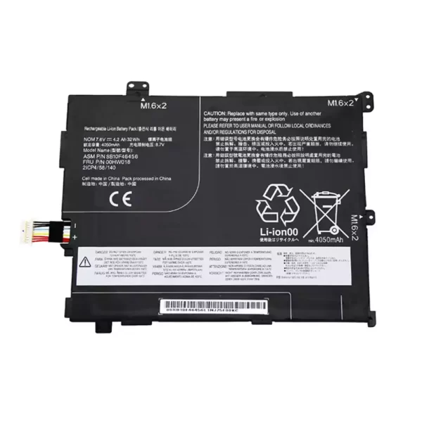 Baterija za tablični računalnik LENOVO SB10F46456 00HW018,ThinkPad 10 2nd