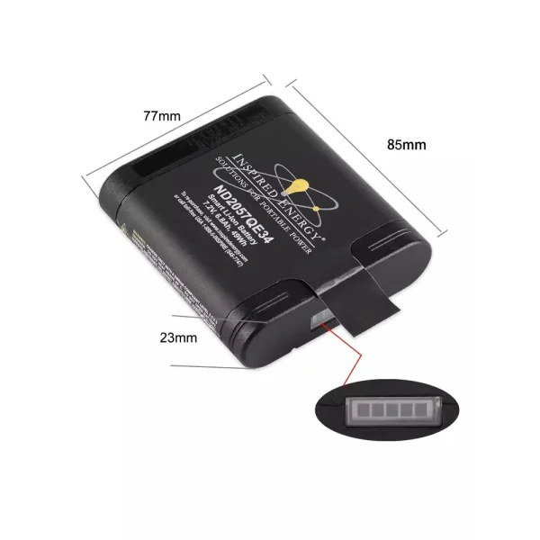 Originalna baterija za Inspired Energy ND2057 ND2057QE34 ND2057RC24 ND2057HD29 - Image 3