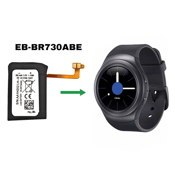 Nadomestna baterija EB-BR730ABE za Samsung Galaxy Gear S2 3G (SM-R730 SM-R730A SM-R730V SM-R730S SM-R730T),Galaxy Gear S2 Classic 3G (SM-R735 SM-R735A SM-R735T SM-R735V),Gear Sport SM-R600 - Image 4