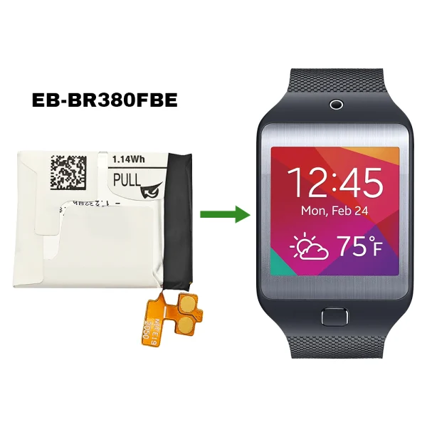 Nadomestna baterija EB-BR380FBE za Samsung Gear 2 (SM-R380),Gear 2 Neo (SM-R381) - Image 4