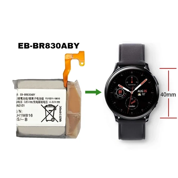 Nadomestna baterija EB-BR830ABY za Samsung Galaxy Watch Active 2 (40mm) SM-R830 SM-R835 SM-R835U - Image 4