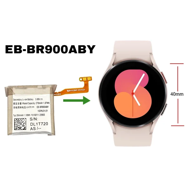 Nadomestna baterija EB-BR900ABY za Samsung Galaxy Watch 5 (40mm) SM-R900 R905U - Image 4
