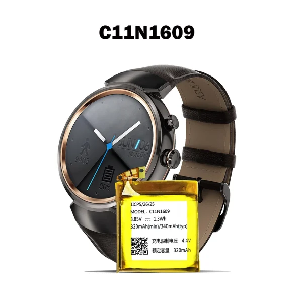 Nadomestna baterija C11N1609 za ASUS ZenWatch 3 - Image 3