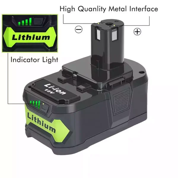 18V 3.0Ah Nadomestna baterija za Ryobi CHD-1801M,CHI-1802M,CHP-1802M,CHV-180L,CHV-18WDM CJS-180L,CJS-180LM,CJSP-1801QEOM,CJSP-180QEO - Image 2