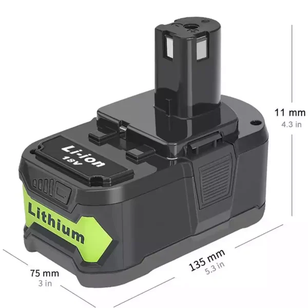 18V 3.0Ah Nadomestna baterija za Ryobi CHD-1801M,CHI-1802M,CHP-1802M,CHV-180L,CHV-18WDM CJS-180L,CJS-180LM,CJSP-1801QEOM,CJSP-180QEO - Image 3