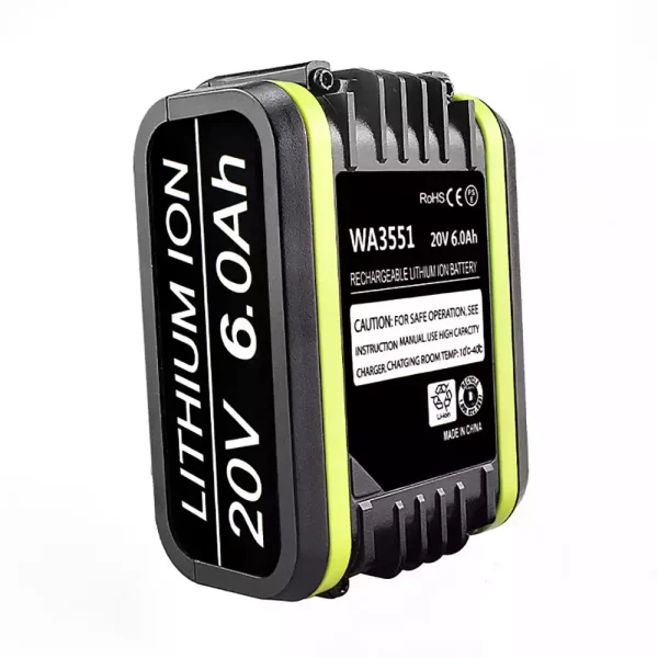 20V 6.0Ah Nadomestna baterija za Worx WX921 WX845.9 WX822.9 WX812 WX801.9 WX800.9 WX800 - Image 2