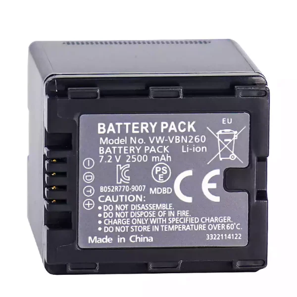 Nadomestna baterija za PANASONIC VW-VBN260 - Image 3