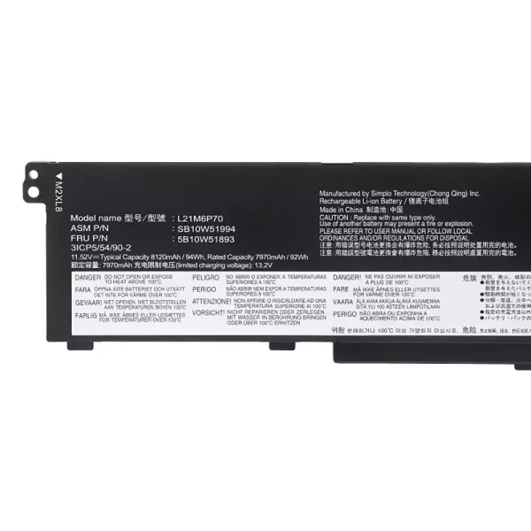 Baterija za prenosnik LENOVO L21M6P70 L21L6P70 L21D6P70 - Image 3