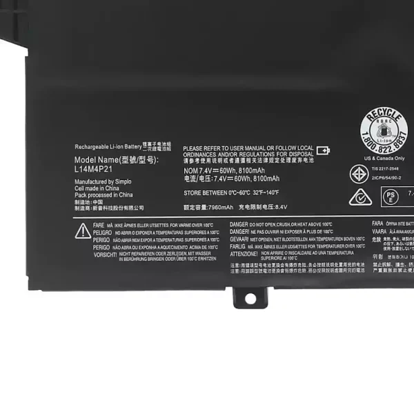 Baterija za prenosnik LENOVO L14M3P22 L14S3P21 - Image 3