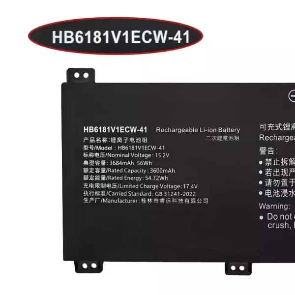 Baterija za prenosnik HUAWEI HB6181V1ECW-41 - Image 3