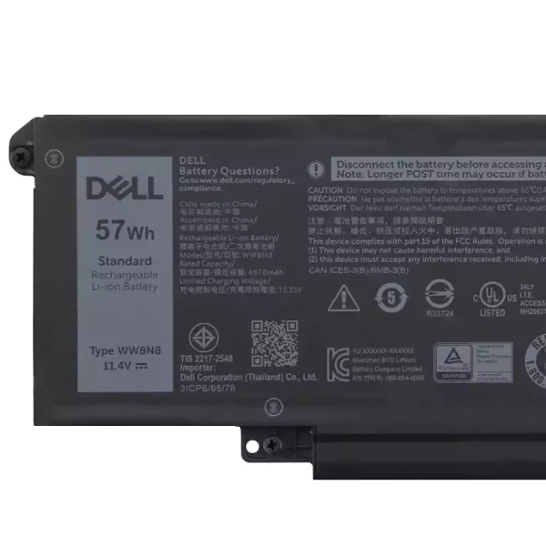 Baterija za prenosnik DELL WW8N8 66DWX - Image 3