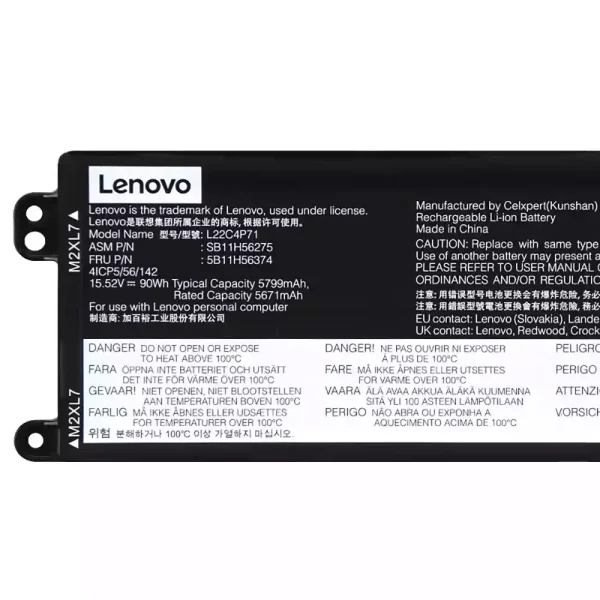 Baterija za prenosnik LENOVO L22C4P71 L22M4P71 - Image 3