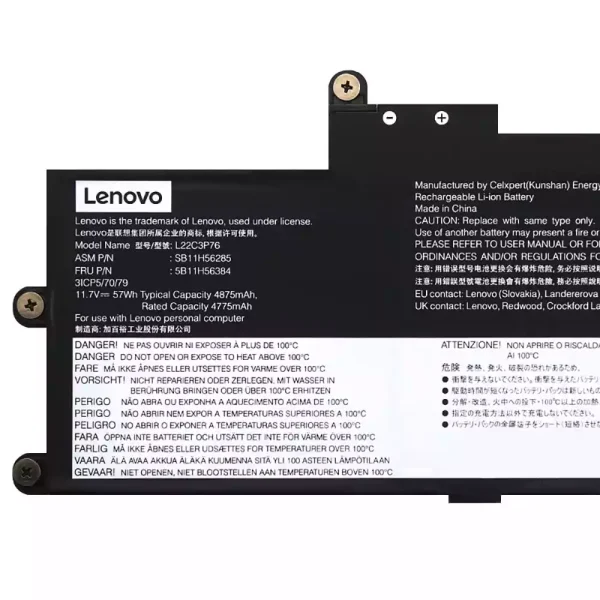 Baterija za prenosnik LENOVO L22C3P76 SB11H56285 5B11H56384 - Image 3
