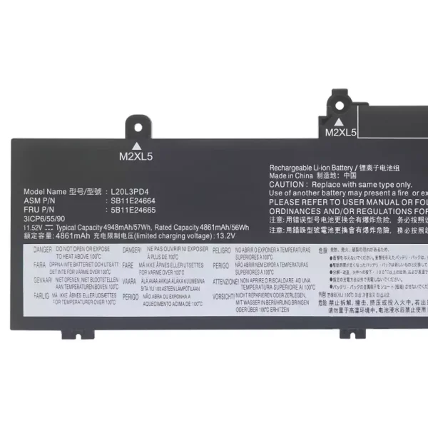 Baterija za prenosnik LENOVO L20M3PD4 L20L3PD4 - Image 3