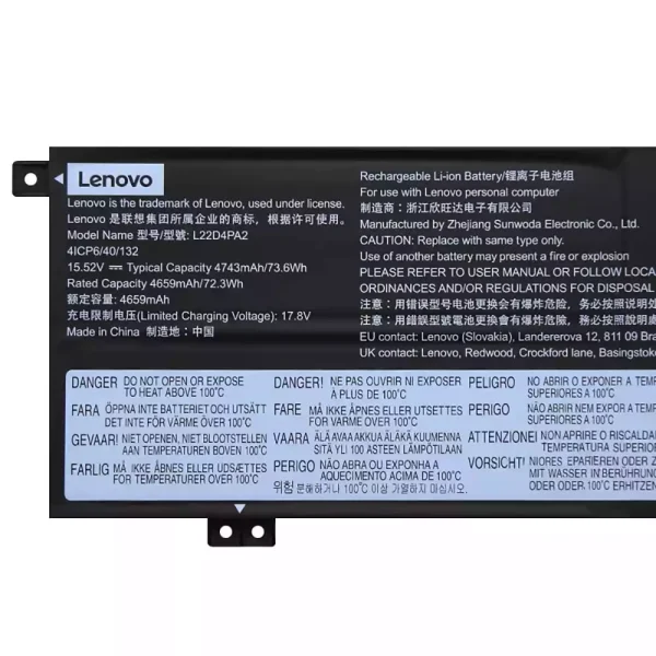 Baterija za prenosnik LENOVO L22C4PA2 L22D4PA2 L22M4PA2 - Image 3