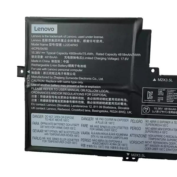 Baterija za prenosnik LENOVO L22D4PA5 L22C4PA5 L22M4PA5 - Image 3