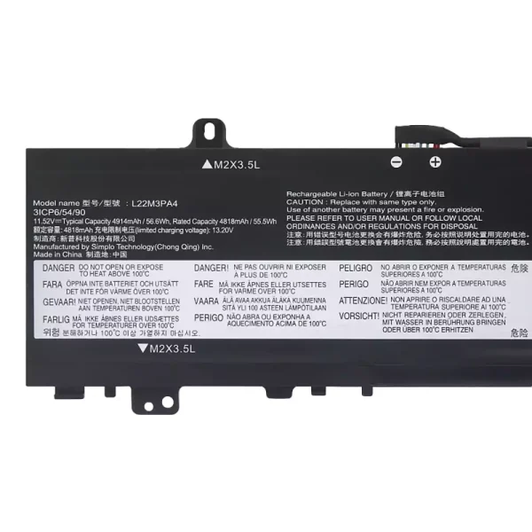Baterija za prenosnik LENOVO L22M3PA4 L22B3PA4 L22C3PA4 L22B3PA3 L22C3PA3 L22M3PA3 - Image 3