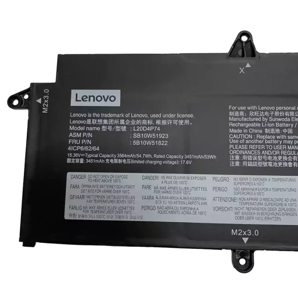 Baterija za prenosnik LENOVO L20M4P74 L20C4P74 - Image 2