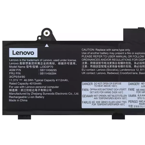Baterija za prenosnik Lenovo L23D3P70 L23X3P70 L23M3P70 - Image 3