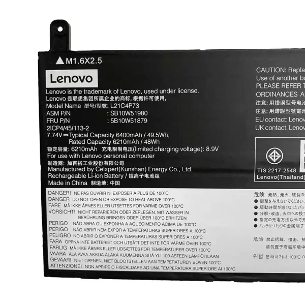 Baterija za prenosnik LENOVO L21M4P73 L21C4P73 - Image 2
