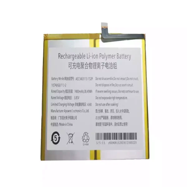 Baterija za prenosnik AEC3463113-1S2P
