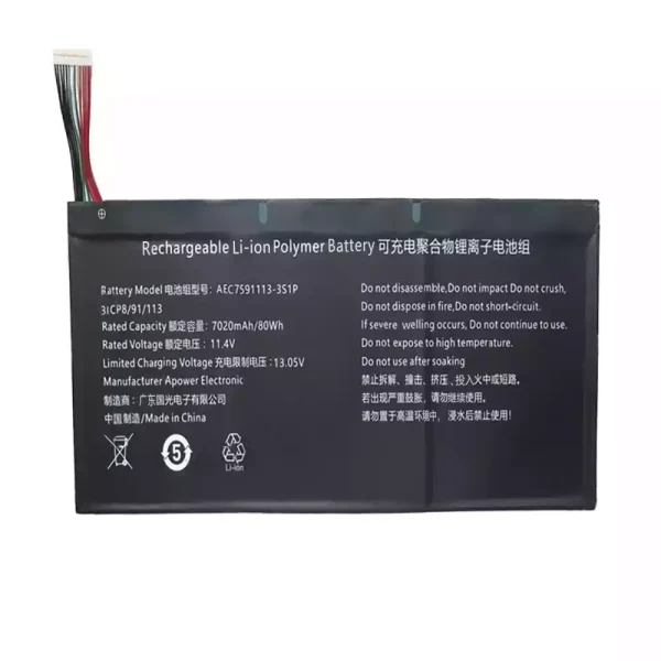 Baterija za prenosnik AEC7591113-3S1P