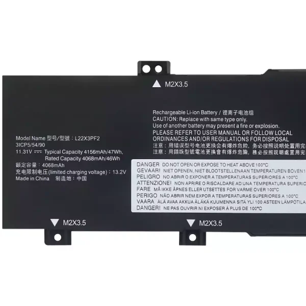 Baterija za prenosnik LENOVO L22X3PF2 L22L3PF2 L22M3PF2 L22D3PF2 L22C3PF2 - Image 3