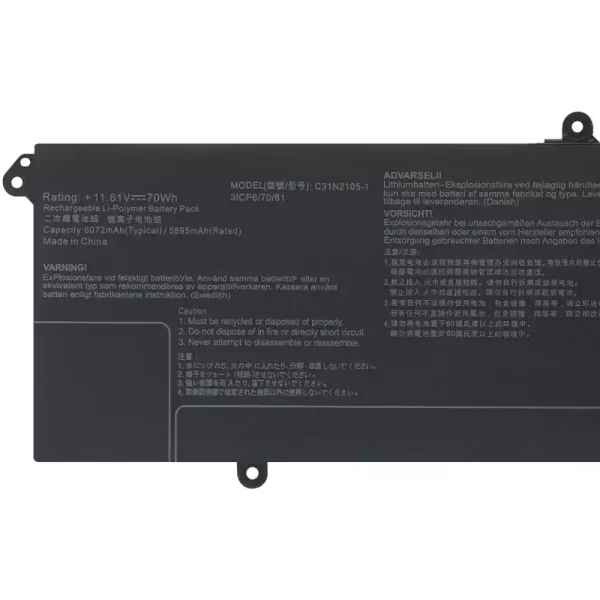 Baterija za prenosnik ASUS C31N2105-1 - Image 3