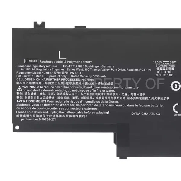 Baterija za prenosnik HP ER06XL TPN-DB1T - Image 3