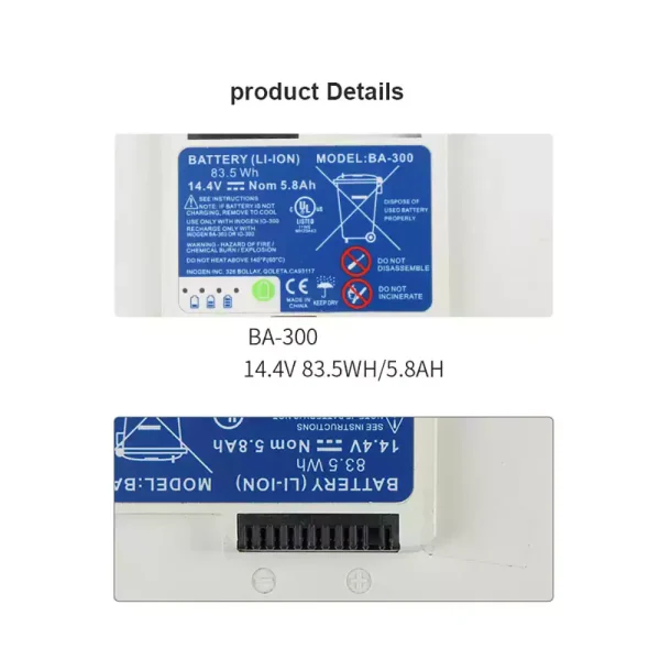 Nadomestna baterija za Inogen BA-200 BA-300 BA-400 BA-500 - slika 3