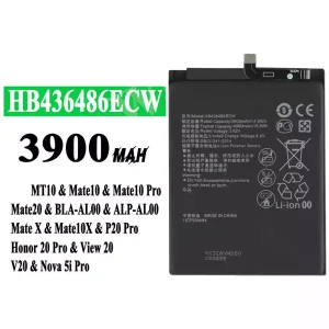 Baterija mobilnega telefona HB436486ECW za HUAWEI Mate 10/Mate 10 Pro/Mate 10X/Mate 20/P20 Pro/P20 Pro Leather Limited Edition/Honor 20 Pro/Honor View 20/Honor V20/Nova 5i Pro/Nova 5z