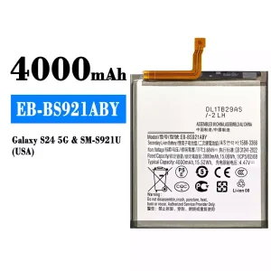Baterija mobilnega telefona EB-BS921ABY za Samsung Galaxy S24 5G