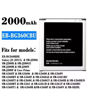 Baterija mobilnega telefona EB-BG360CBU za Samsung Galaxy J2 (2015)