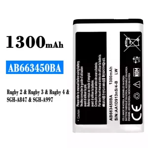 Baterija mobilnega telefona AB663450BA za Samsung Rugby 2/Rugby 3/Rugby 4