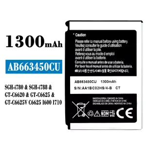 Baterija mobilnega telefona AB663450CU za Samsung SCH-i780/SCH-i788/FT-C6620/GT-C6625