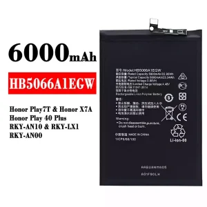 Baterija mobilnega telefona HB5066A1EGW za HUAWEI Honor Play 7T/ Honor X7A/Honor Play 40 Plus
