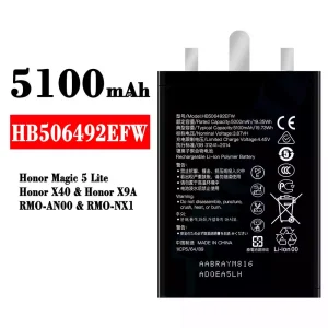 Baterija mobilnega telefona HB506492EFW za HUAWEI Honor Magic 5 Lite / Honor X40 / Honor X9A