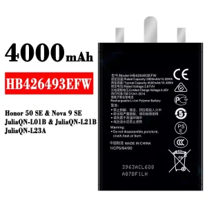 Baterija mobilnega telefona HB426493EFW za HUAWEI Honor 50 SE / Nova 9 SE