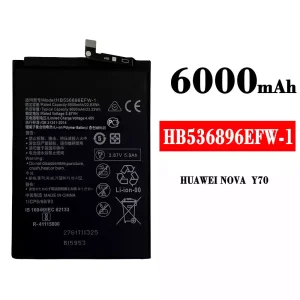 Baterija mobilnega telefona HB536896EFW-1 za HUAWEI NOVA Y70