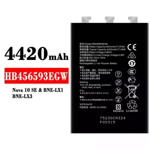 Baterija mobilnega telefona HB456593EGW za HUAWEI Nova 10 SE