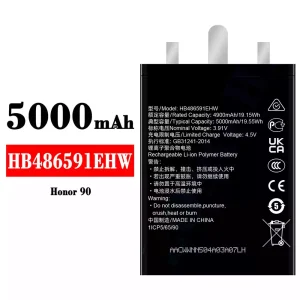 Baterija mobilnega telefona HB486591EHW za HUAWEI Honor 90