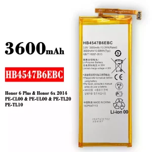 Baterija mobilnega telefona HB4547B6EBC za HUAWEI Honor 6 Plus / Honor 6x 2014
