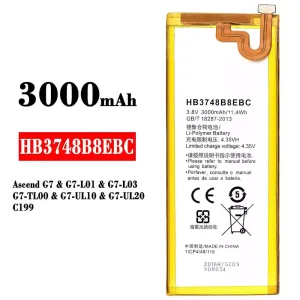 Baterija mobilnega telefona HB3748B8EBC za HUAWEI Ascend G7
