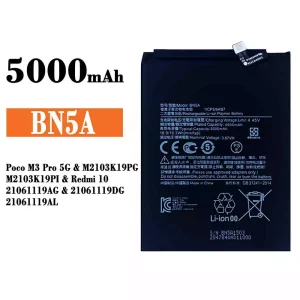 Baterija mobilnega telefona BN5A za Xiaomi Poco M3 Pro 5G / Redmi 10