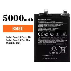 Baterija mobilnega telefona BM5U za Xiaomi Redmi Note 13 Pro+  / Redmi Note 13 Pro Plus
