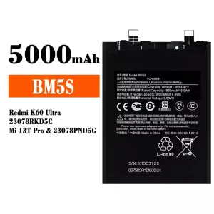 Baterija mobilnega telefona BM5S za Xiaomi Redmi K60 Ultra / Mi 13T Pro